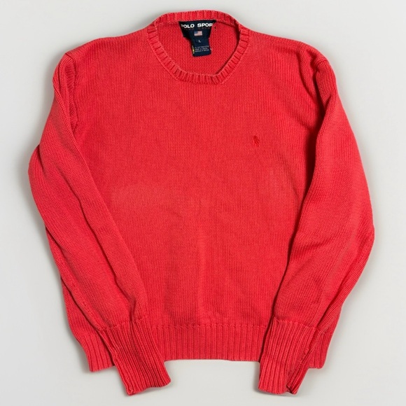 Polo Ralph Lauren Sweaters - Vintage Polo Sport Ralph Lauren Sweater Red Women's Large L  Crewneck Pony Logo